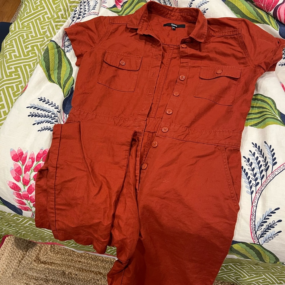 Quince XS Women's Rust Jumpsuit